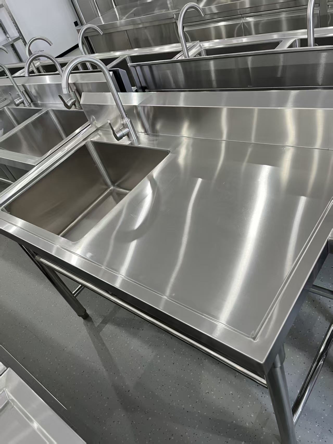Lavabo de la cocina de acero inoxidable 304 para restaurante comercial