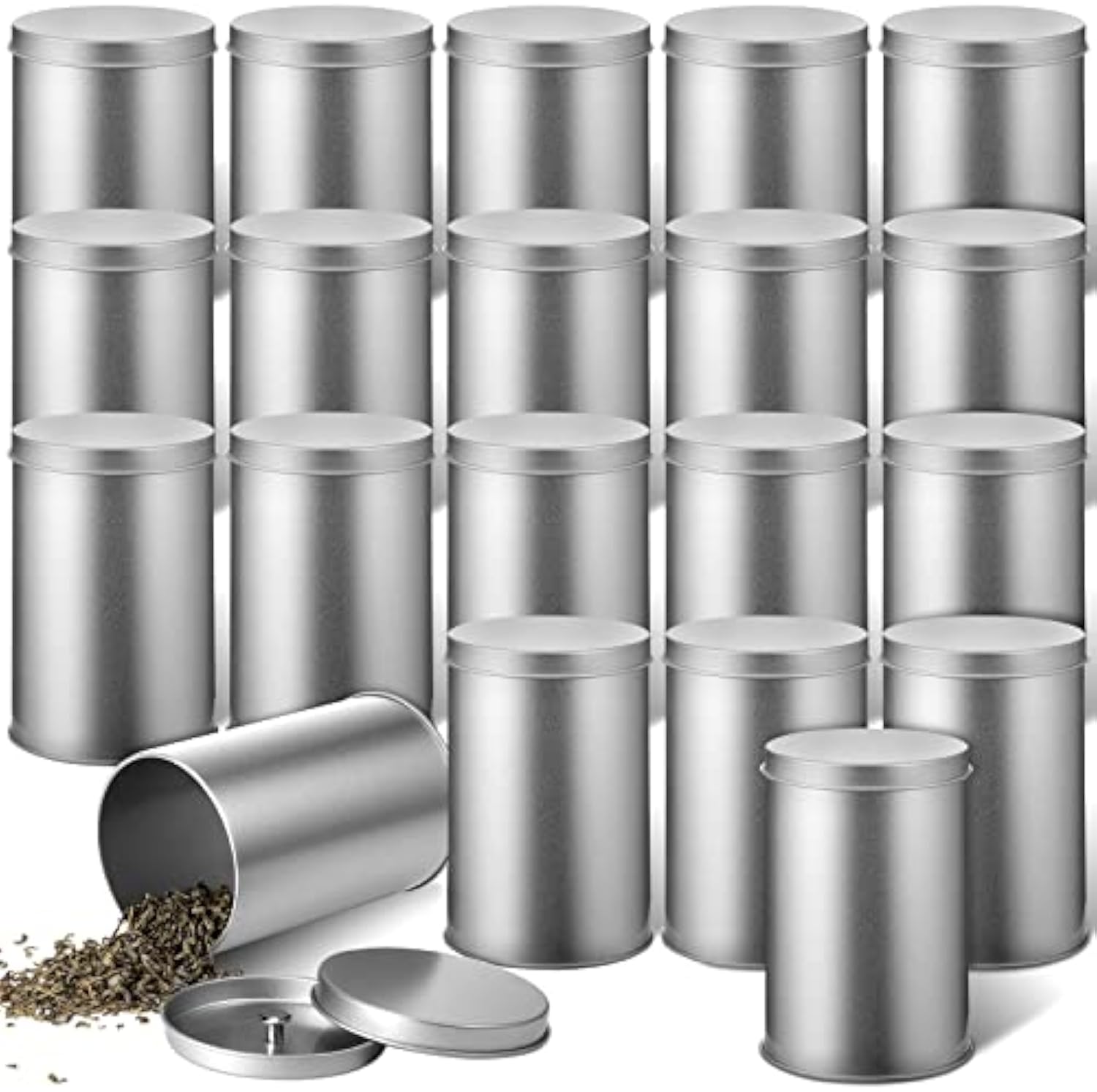 Pequeñas latas de café de Metal redondas vacías para té suel.