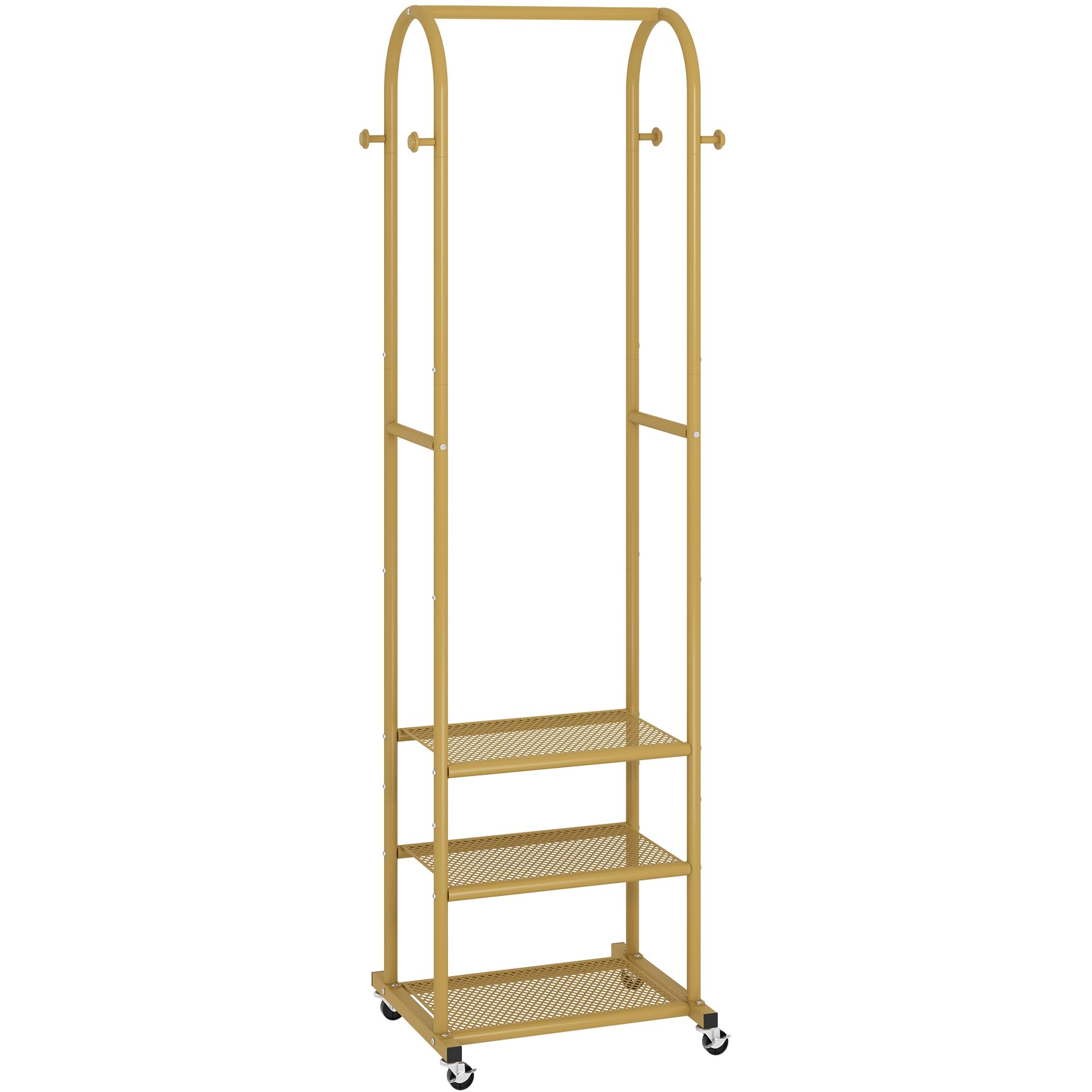 Estante de almacenamiento de varias capas de Metal de oro